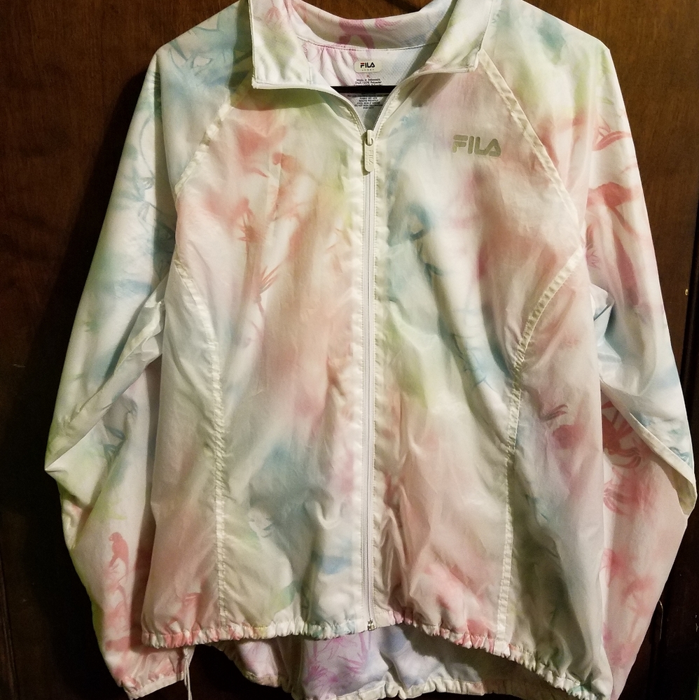 Fila rainbow tropical birds windbreaker XL